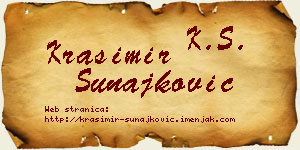 Krasimir Sunajković vizit kartica